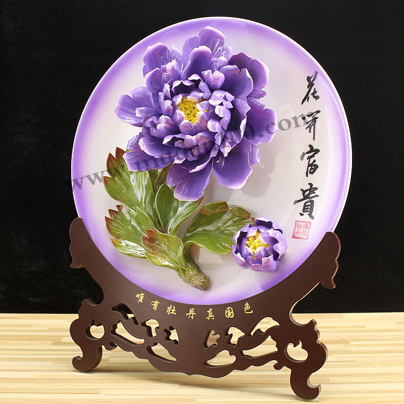 魏紫牡丹瓷側(cè)面